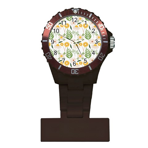 Flowers on a white background pattern                                                                    Nurses Watch from ArtsNow.com Front