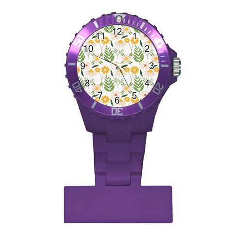 Flowers on a white background pattern                                                                    Nurses Watch from ArtsNow.com Front