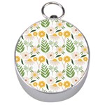 Flowers on a white background pattern                                                                    Silver Compass