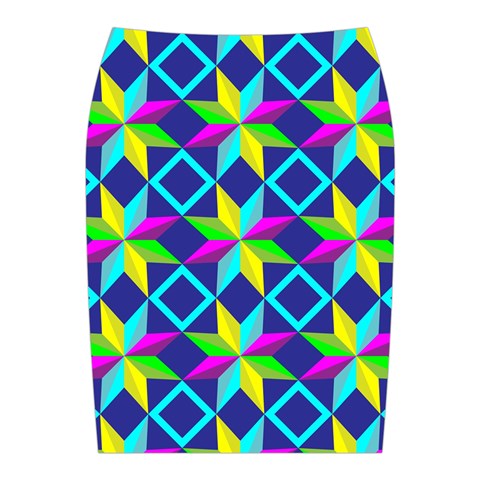 Colorful stars pattern                                                                    Midi Wrap Pencil Skirt from ArtsNow.com Back