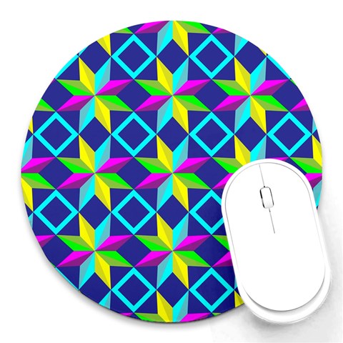 Colorful stars pattern                                                                     Round Mousepad from ArtsNow.com Front