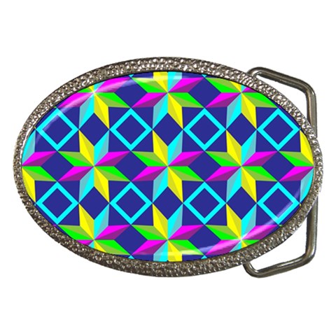 Colorful stars pattern                                                                     Belt Buckle from ArtsNow.com Front