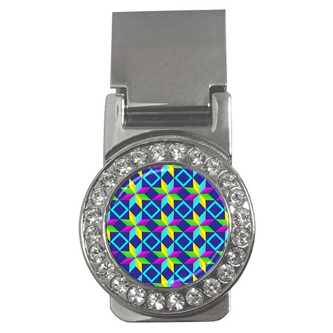 Colorful stars pattern                                                                     Money Clip (CZ) from ArtsNow.com Front