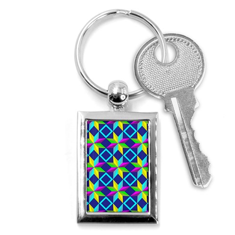 Colorful stars pattern                                                                     Key Chain (Rectangle) from ArtsNow.com Front