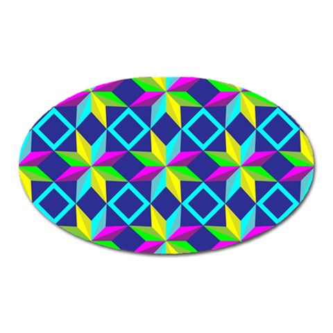 Colorful stars pattern                                                                     Magnet (Oval) from ArtsNow.com Front