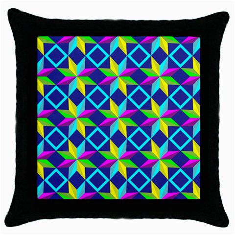 Colorful stars pattern                                                                     Throw Pillow Case (Black) from ArtsNow.com Front