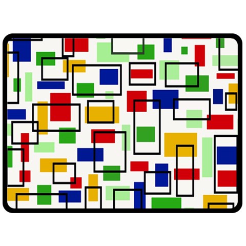 Colorful rectangles                                                                     Fleece Blanket from ArtsNow.com 80 x60  Blanket Front