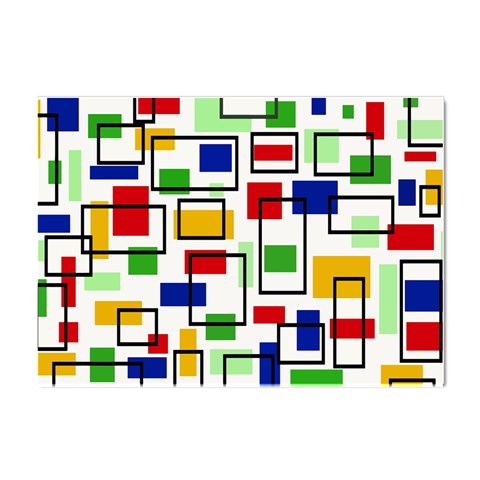 Colorful rectangles                                                               Crystal Sticker (A4) from ArtsNow.com Front