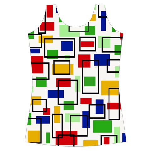 Colorful rectangles                                                                     Criss cross Back Tank Top from ArtsNow.com Front