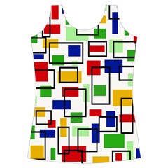 Colorful rectangles                                                                     Criss cross Back Tank Top from ArtsNow.com Front