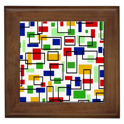 Colorful rectangles                                                                      Framed Tile from ArtsNow.com Front