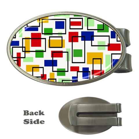 Colorful rectangles                                                                      Money Clip (Oval) from ArtsNow.com Front