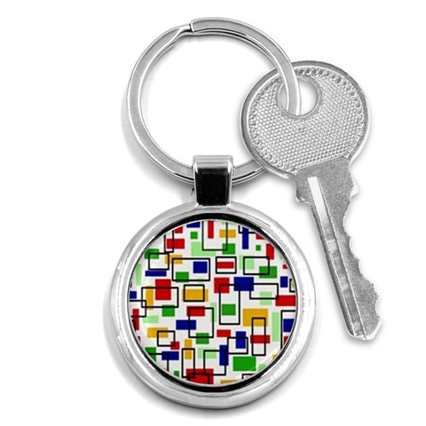 Colorful rectangles                                                                      Key Chain (Round) from ArtsNow.com Front