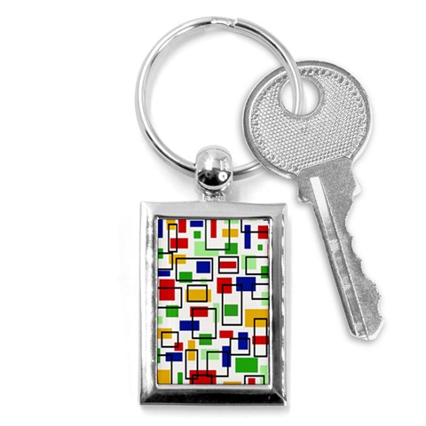 Colorful rectangles                                                                      Key Chain (Rectangle) from ArtsNow.com Front