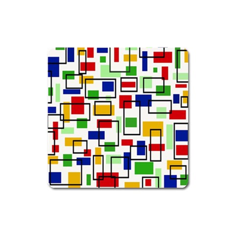 Colorful rectangles                                                                      Magnet (Square) from ArtsNow.com Front