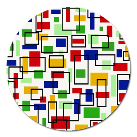 Colorful rectangles                                                                      Magnet 5  (Round) from ArtsNow.com Front