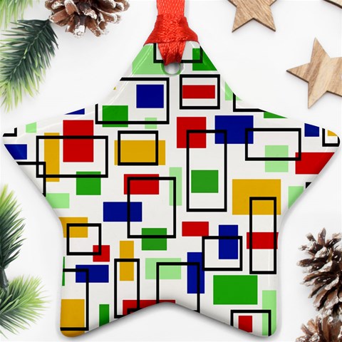 Colorful rectangles                                                                      Ornament (Star) from ArtsNow.com Front