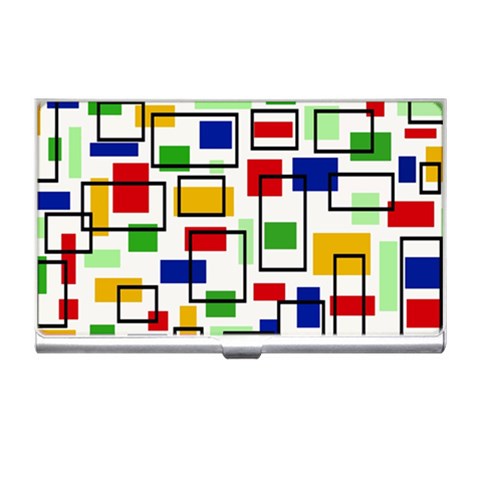 Colorful rectangles                                                                      Business Card Holder from ArtsNow.com Front