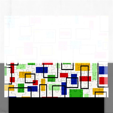 Colorful rectangles                                                                      Jigsaw Puzzle (Rectangular) from ArtsNow.com Front