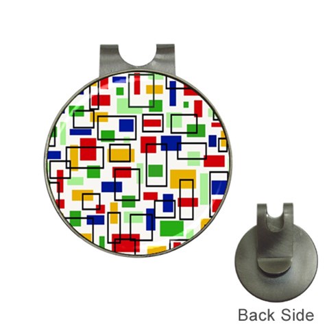 Colorful rectangles                                                                      Golf Ball Marker Hat Clip from ArtsNow.com Front