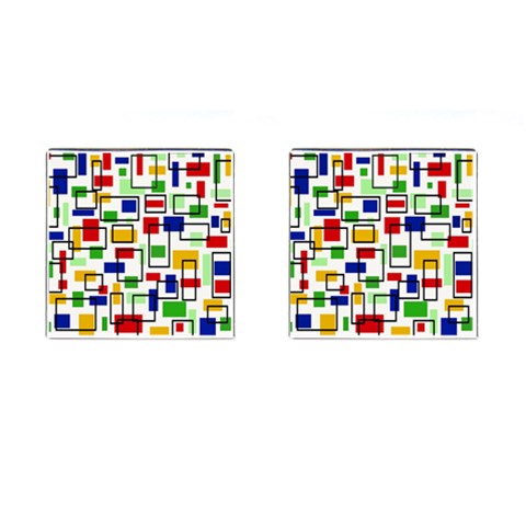 Colorful rectangles                                                                      Cufflinks (Square) from ArtsNow.com Front(Pair)