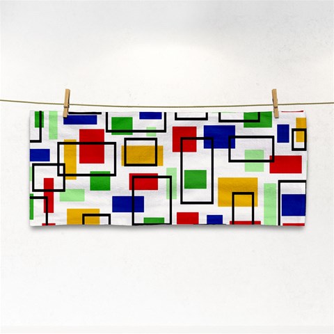 Colorful rectangles                                                                      Hand Towel from ArtsNow.com Front