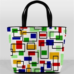 Colorful rectangles                                                                      Bucket Bag from ArtsNow.com Front