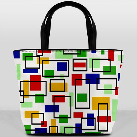 Colorful rectangles                                                                      Bucket Bag from ArtsNow.com Back