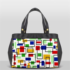 Colorful rectangles                                                                      Oversize Office Handbag (2 Sides) from ArtsNow.com Front