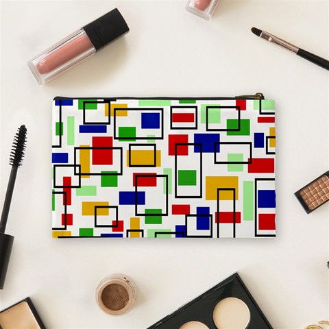 Colorful rectangles                                                                      Cosmetic Bag from ArtsNow.com Back