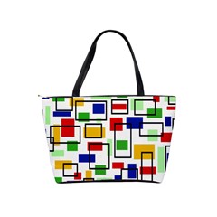 Colorful rectangles                                                                      Classic Shoulder Handbag from ArtsNow.com Back