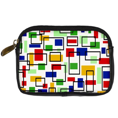 Colorful rectangles                                                                      Digital Camera Leather Case from ArtsNow.com Front