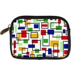 Colorful rectangles                                                                      Digital Camera Leather Case from ArtsNow.com Front