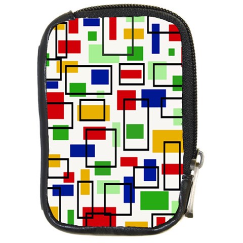 Colorful rectangles                                                                      Compact Camera Leather Case from ArtsNow.com Front