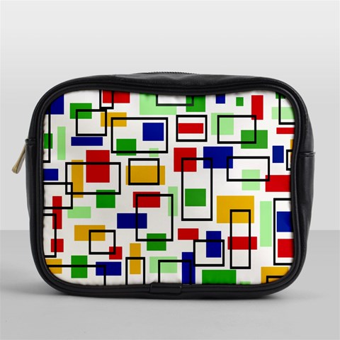 Colorful rectangles                                                                      Mini Toiletries Bag (One Side) from ArtsNow.com Front