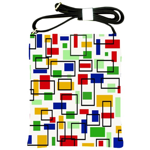 Colorful rectangles                                                                      Shoulder Sling Bag from ArtsNow.com Front