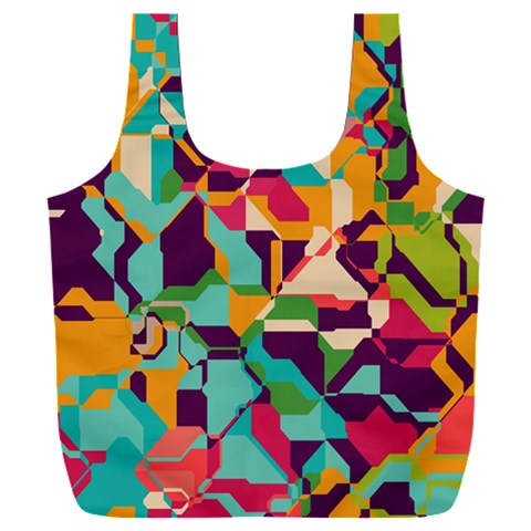 Retro chaos                                                                  Full Print Recycle Bag (XXL) from ArtsNow.com Front