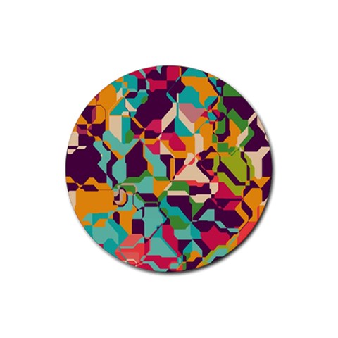 Retro chaos                                                                       Rubber Coaster (Round) from ArtsNow.com Front