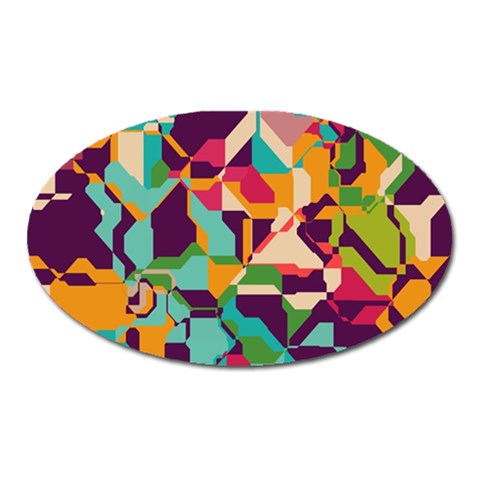 Retro chaos                                                                       Magnet (Oval) from ArtsNow.com Front