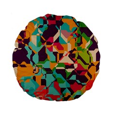 Retro chaos                                                                      Standard 15  Premium Flano Round Cushion from ArtsNow.com Back