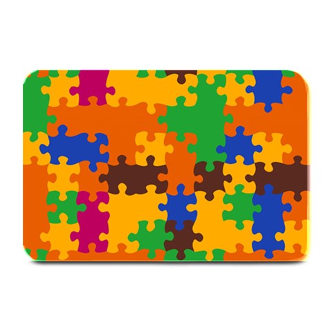 Retro colors puzzle pieces                                                                       Plate Mat from ArtsNow.com 18 x12  Plate Mat