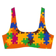 Retro colors puzzle pieces                                                                       Cross Back Hipster Bikini Set from ArtsNow.com Front