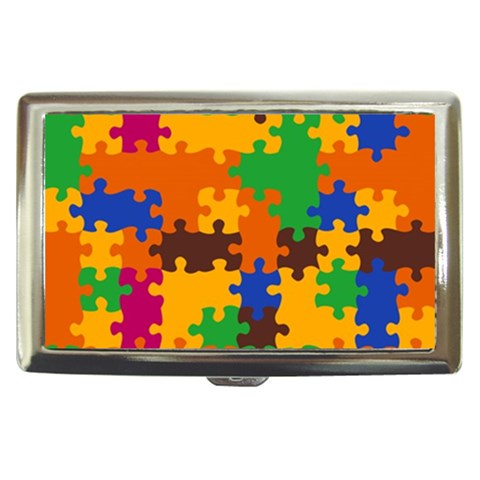 Retro colors puzzle pieces                                                                        Cigarette Money Case from ArtsNow.com Front