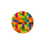 Retro colors puzzle pieces                                                                        Golf Ball Marker (4 pack)