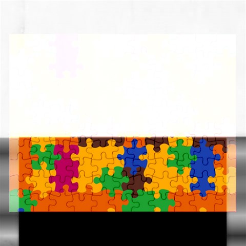 Retro colors puzzle pieces                                                                        Jigsaw Puzzle (Rectangular) from ArtsNow.com Front