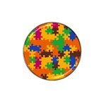 Retro colors puzzle pieces                                                                        Hat Clip Ball Marker