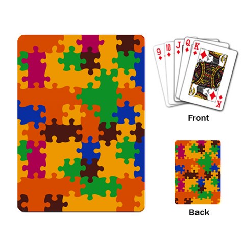 Retro colors puzzle pieces                                                                        Playing Cards Single Design from ArtsNow.com Back