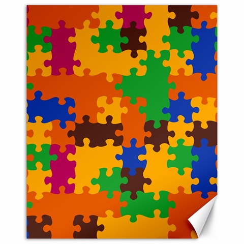 Retro colors puzzle pieces                                                                        Canvas 16  x 20  from ArtsNow.com 15.75 x19.29  Canvas - 1