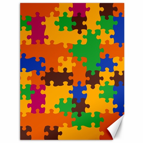 Retro colors puzzle pieces                                                                        Canvas 36  x 48  from ArtsNow.com 35.26 x46.15  Canvas - 1