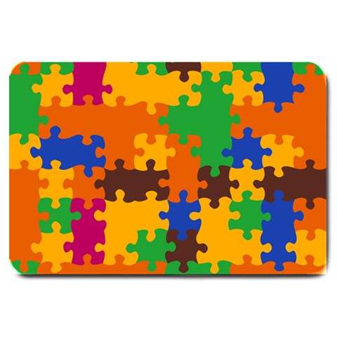 Retro colors puzzle pieces                                                                        Large Doormat from ArtsNow.com 30 x20  Door Mat